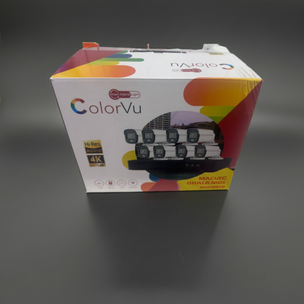 Kit 8 cameras colorvu 4K audio, vision nocturne