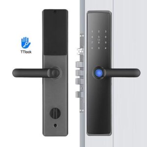 XMSH B7 Serrure de porte intelligente  Empreinte, code, badge