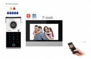 Kit visiophone connecté  Badge, codes, empreinte intégré.